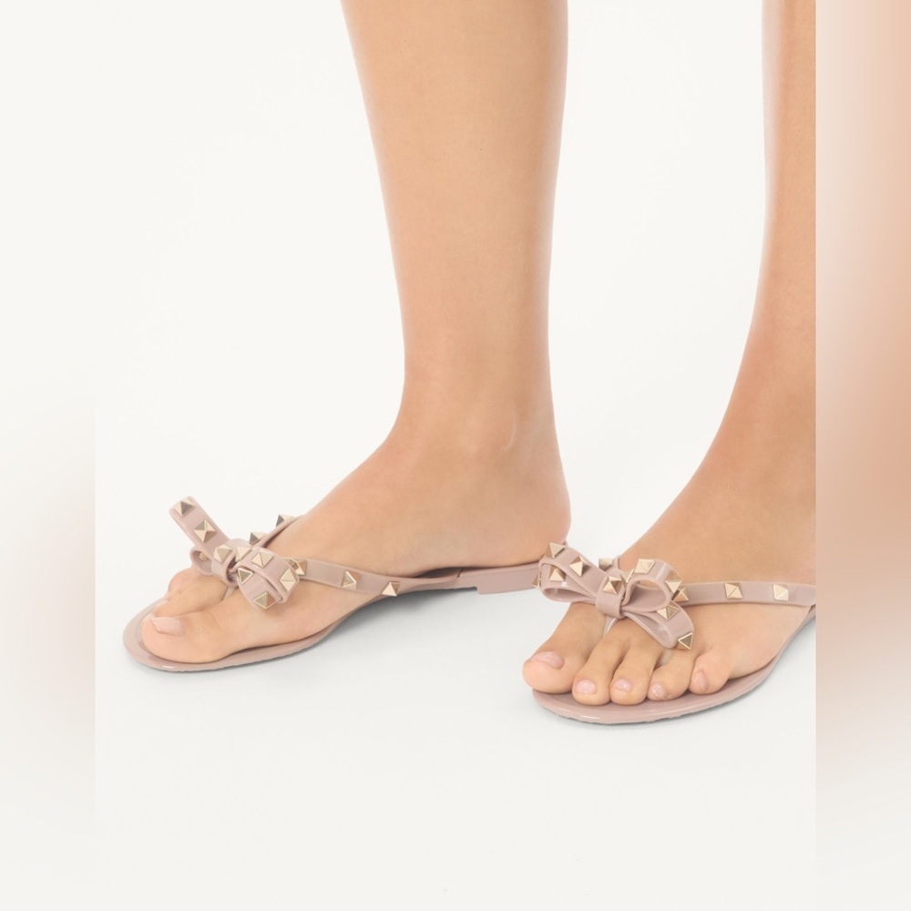 Valentino Garavani Women’s Rockstud Rubber Slipper - Size 37